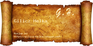 Gilicz Helka névjegykártya